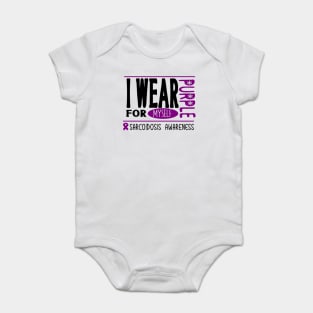 I wear Purple for myself (Sarcoidosis Awareness) Baby Bodysuit